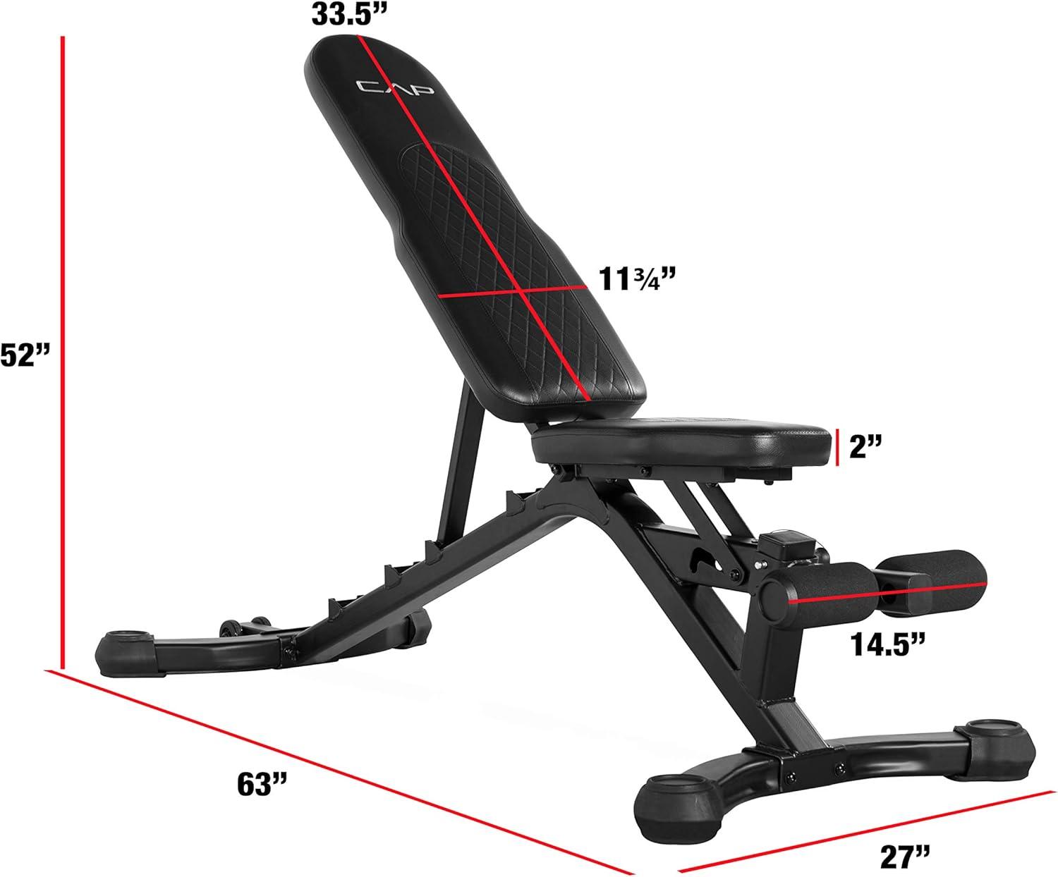 imageCAP Barbell MultiPurpose Adjustable Utility Strength Training Weight Bench  Multiple OptionsPRO