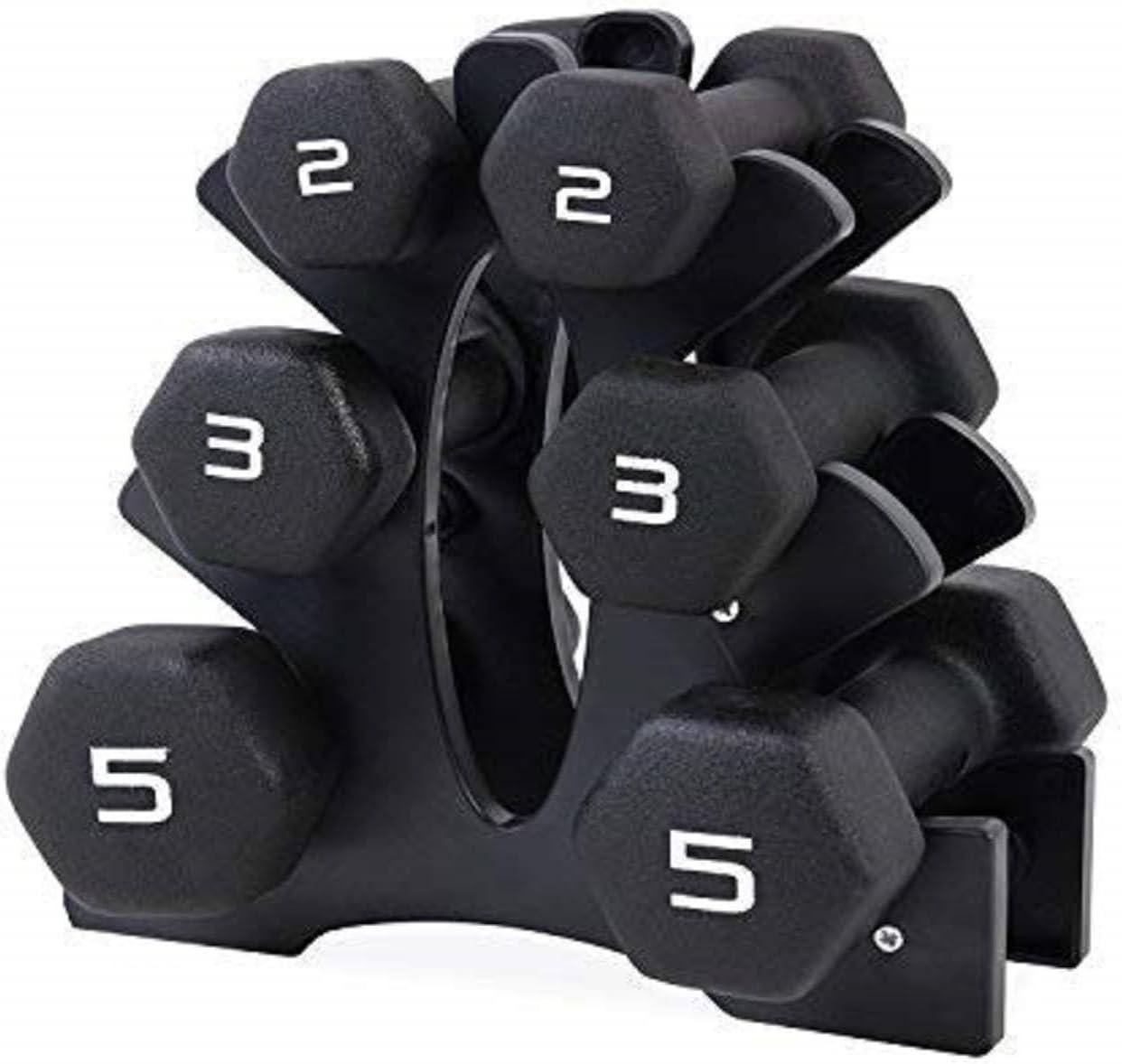 imageCAP Barbell Neoprene Dumbbell Weights Pairs ampamp Sets  Multiple ColorsBlack