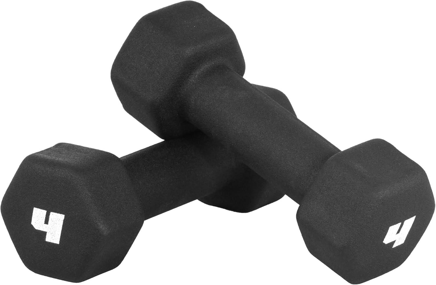 imageCAP Barbell Neoprene Dumbbell Weights Pairs ampamp Sets  Multiple ColorsBlack