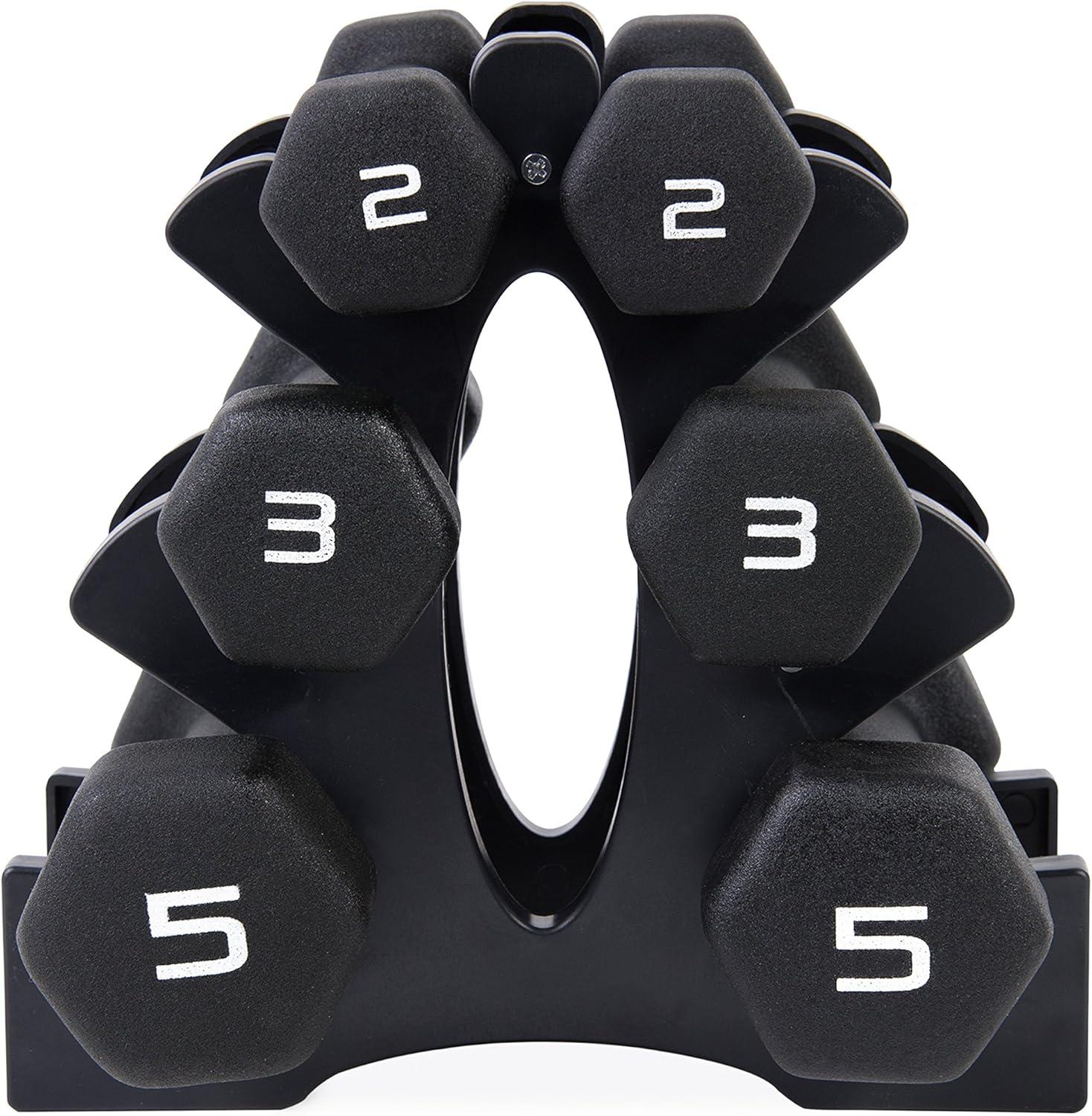 imageCAP Barbell Neoprene Dumbbell Weights Pairs ampamp Sets  Multiple ColorsBlack