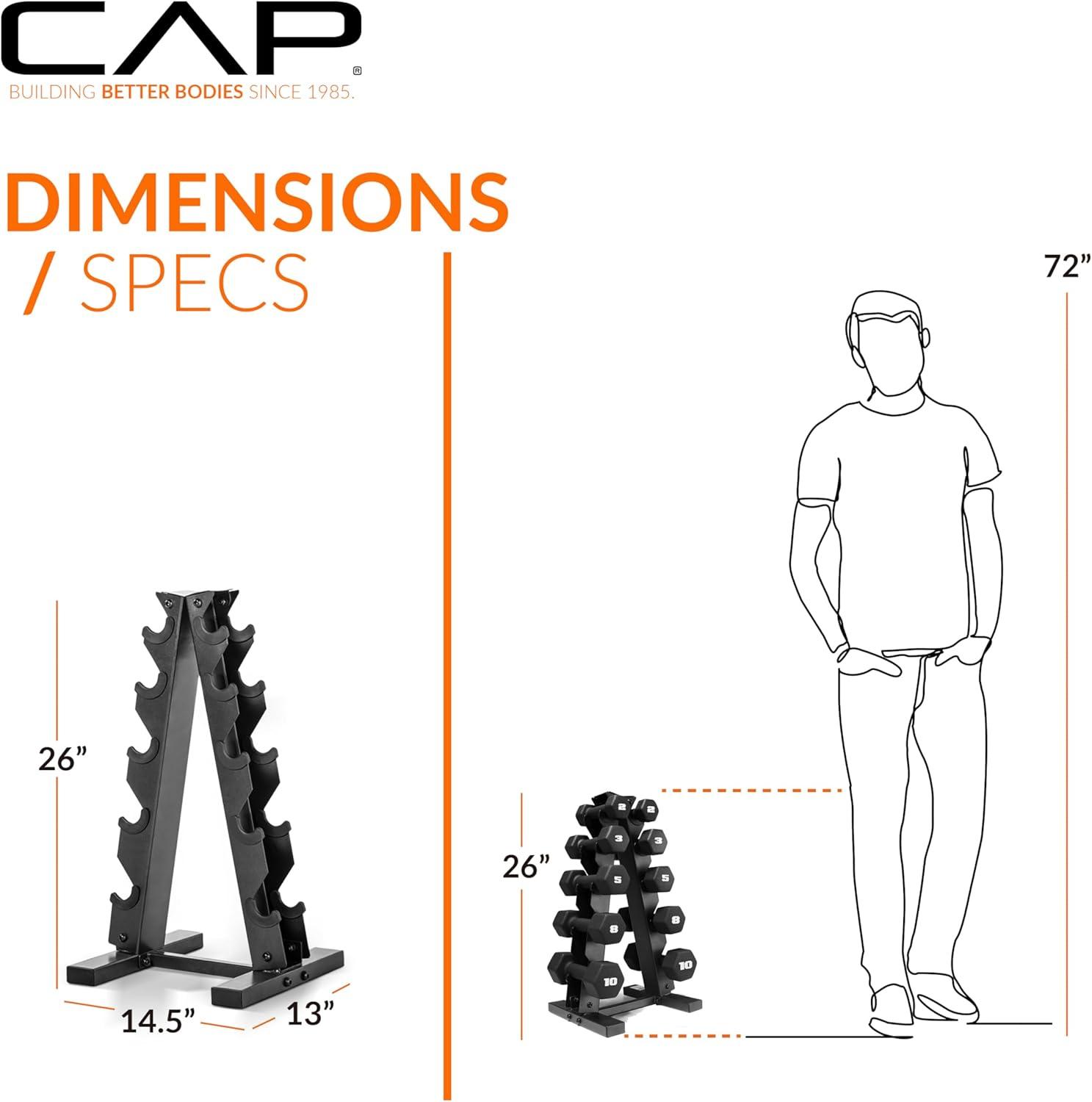 imageCAP Barbell Neoprene Dumbbell Weights Pairs ampamp Sets  Multiple ColorsBlack