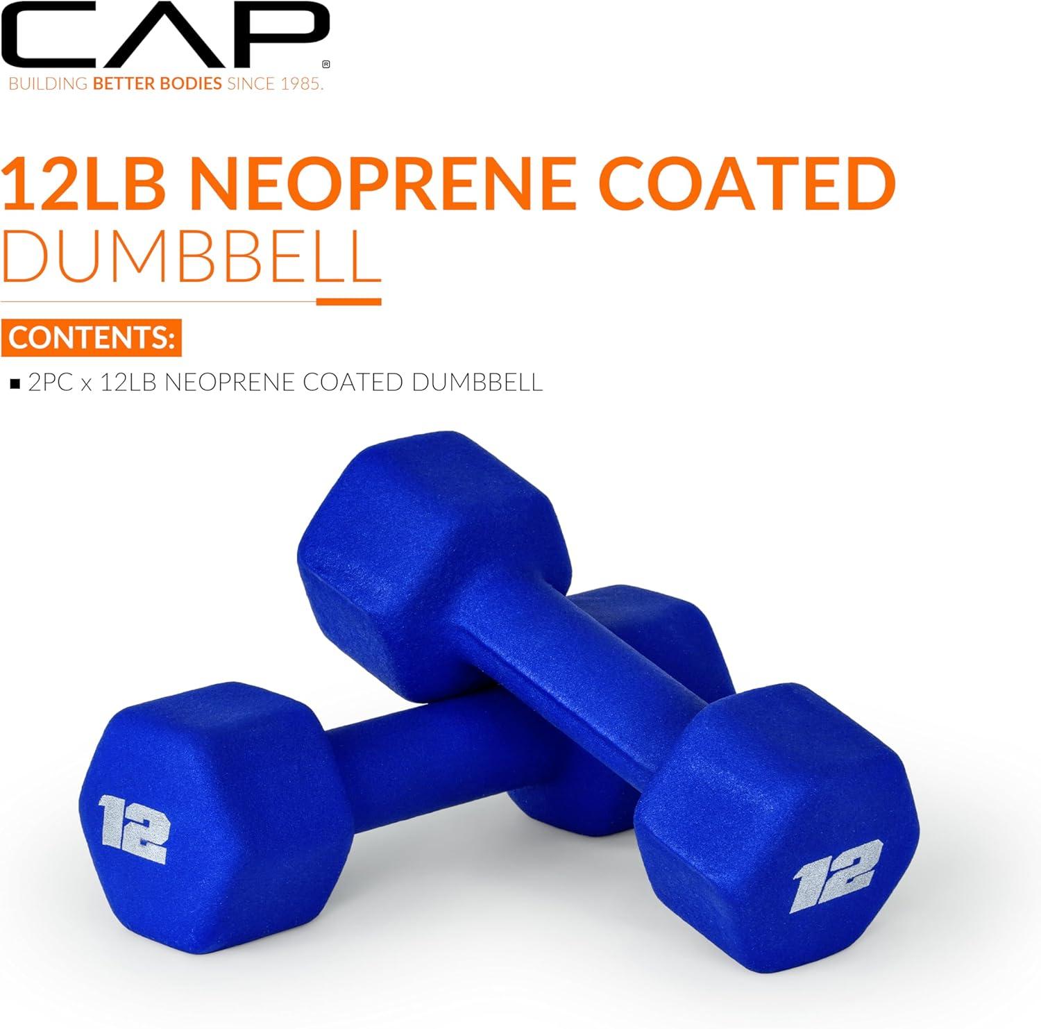 imageCAP Barbell Neoprene Dumbbell Weights Pairs ampamp Sets  Multiple ColorsColors Series