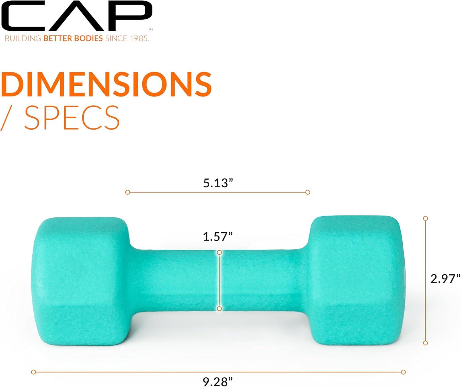 imageCAP Barbell Neoprene Dumbbell Weights Pairs ampamp Sets  Multiple ColorsColors Series