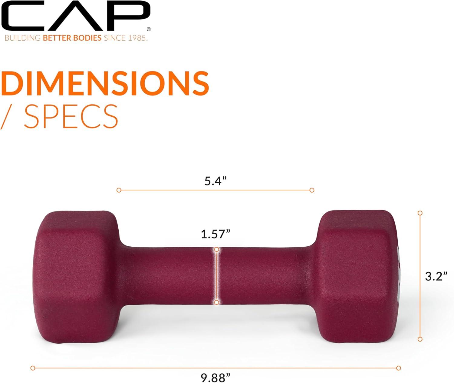 imageCAP Barbell Neoprene Dumbbell Weights Pairs ampamp Sets  Multiple ColorsColors Series