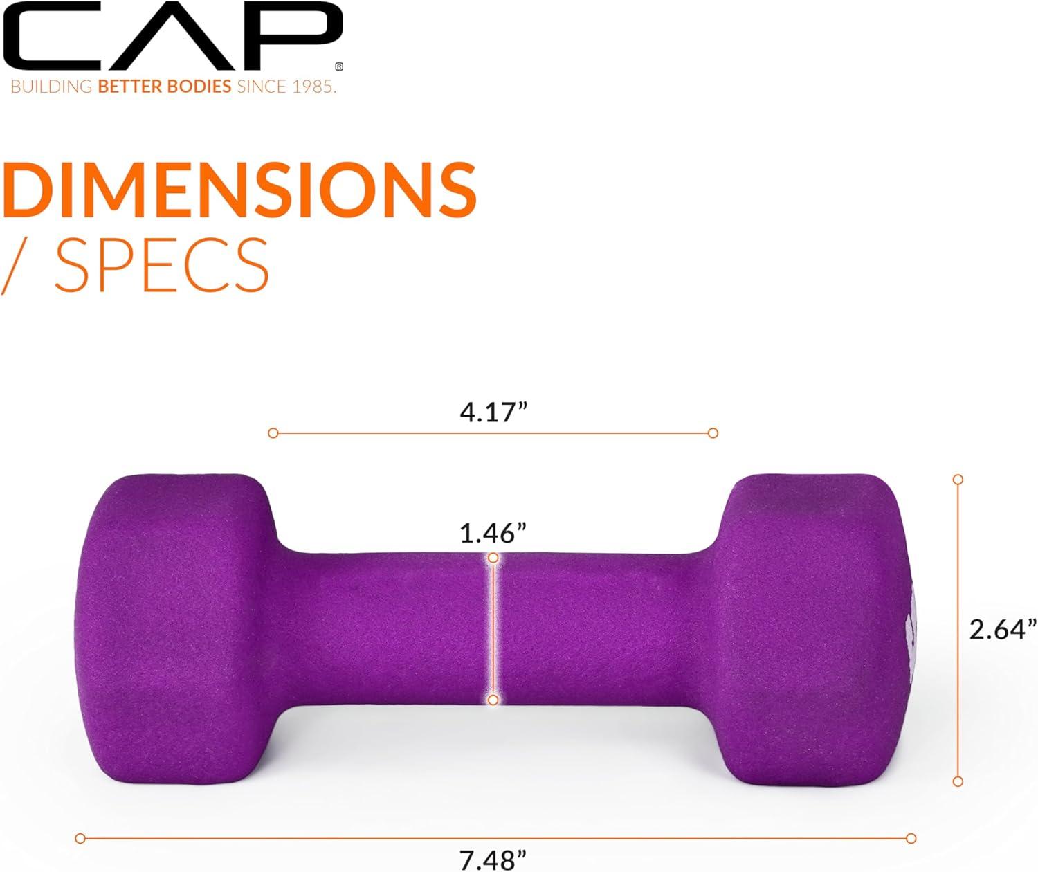 imageCAP Barbell Neoprene Dumbbell Weights Pairs ampamp Sets  Multiple ColorsColors Series