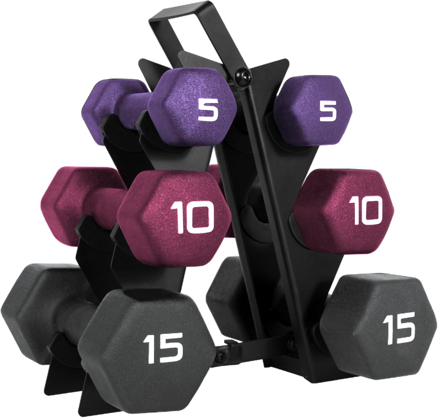 imageCAP Barbell Neoprene Dumbbell Weights Pairs ampamp Sets  Multiple ColorsColors Series