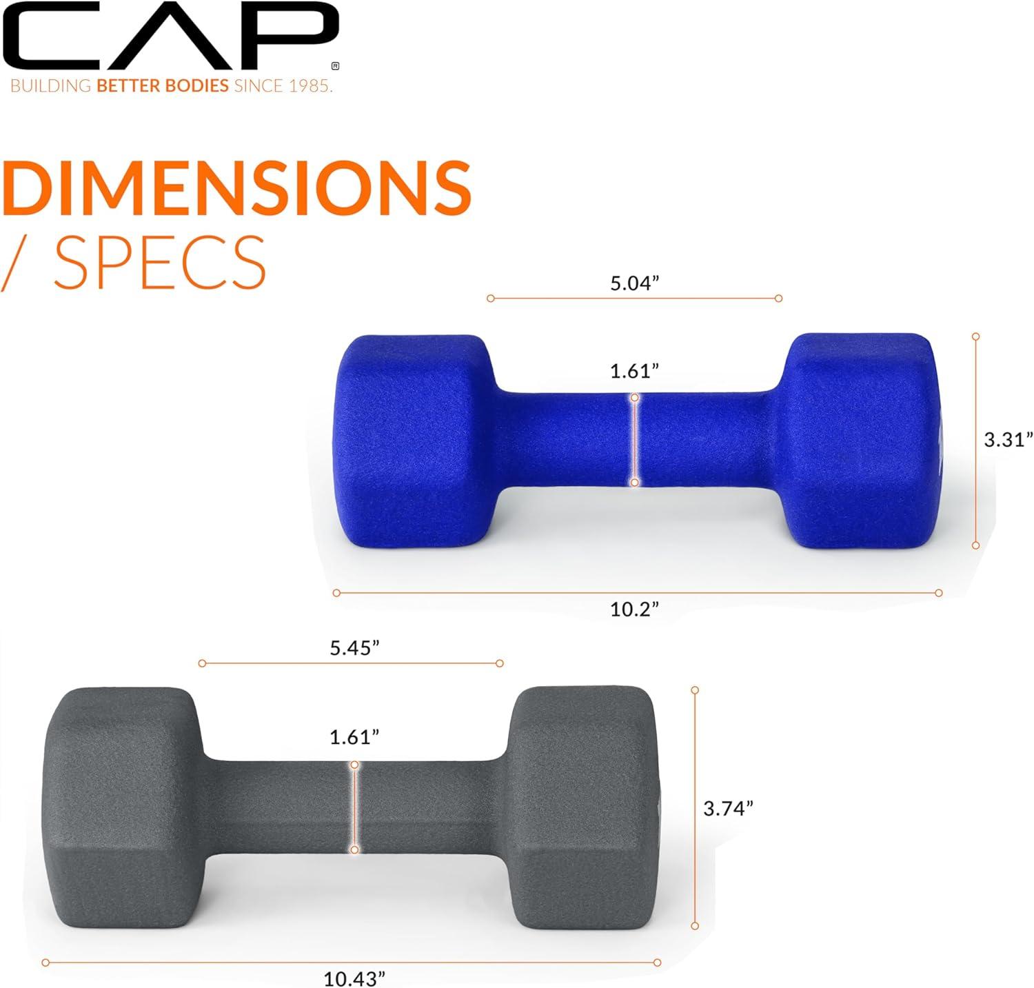 imageCAP Barbell Neoprene Dumbbell Weights Pairs ampamp Sets  Multiple ColorsColors Series