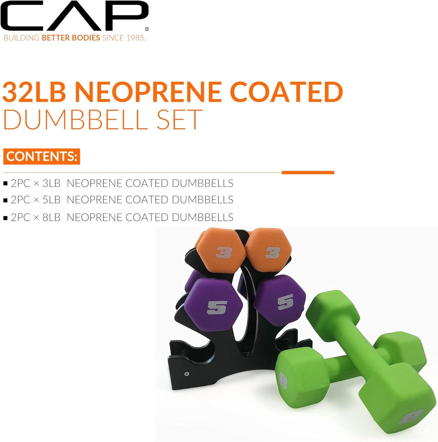 imageCAP Barbell Neoprene Dumbbell Weights Pairs ampamp Sets  Multiple ColorsColors Series