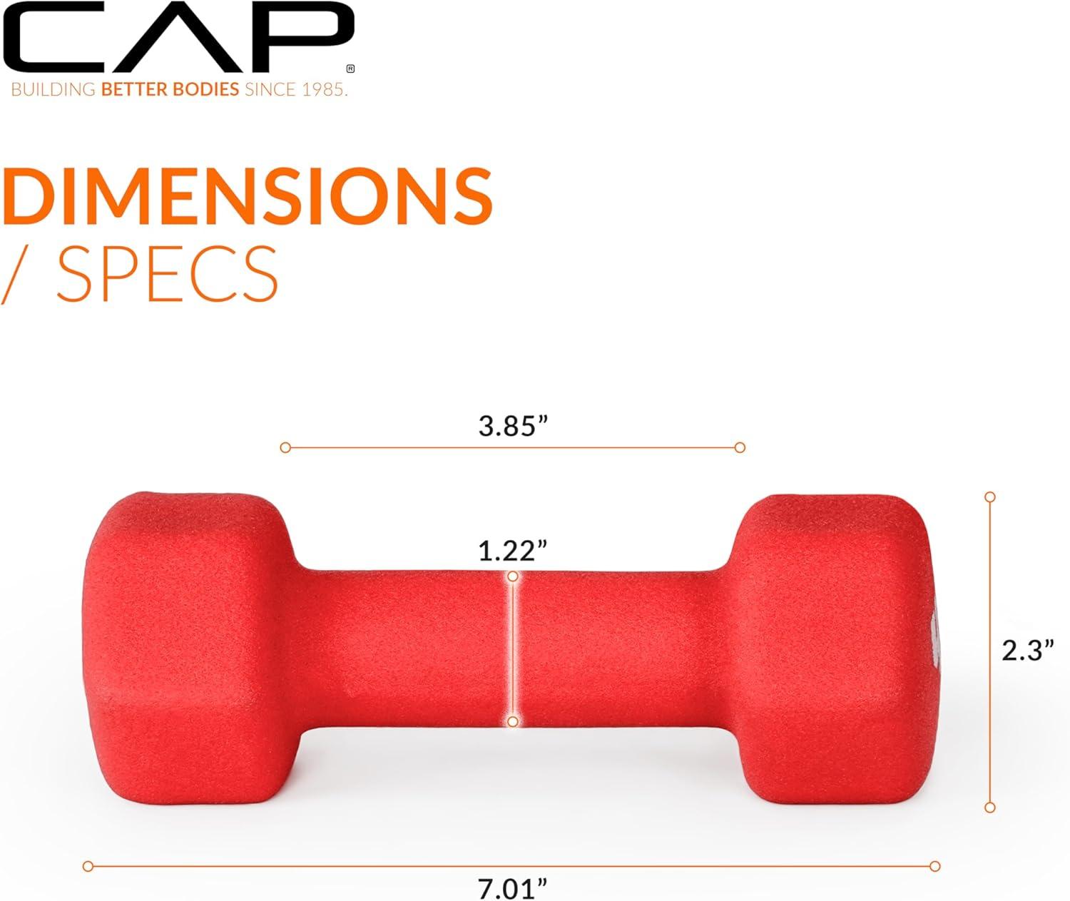 imageCAP Barbell Neoprene Dumbbell Weights Pairs ampamp Sets  Multiple ColorsColors Series