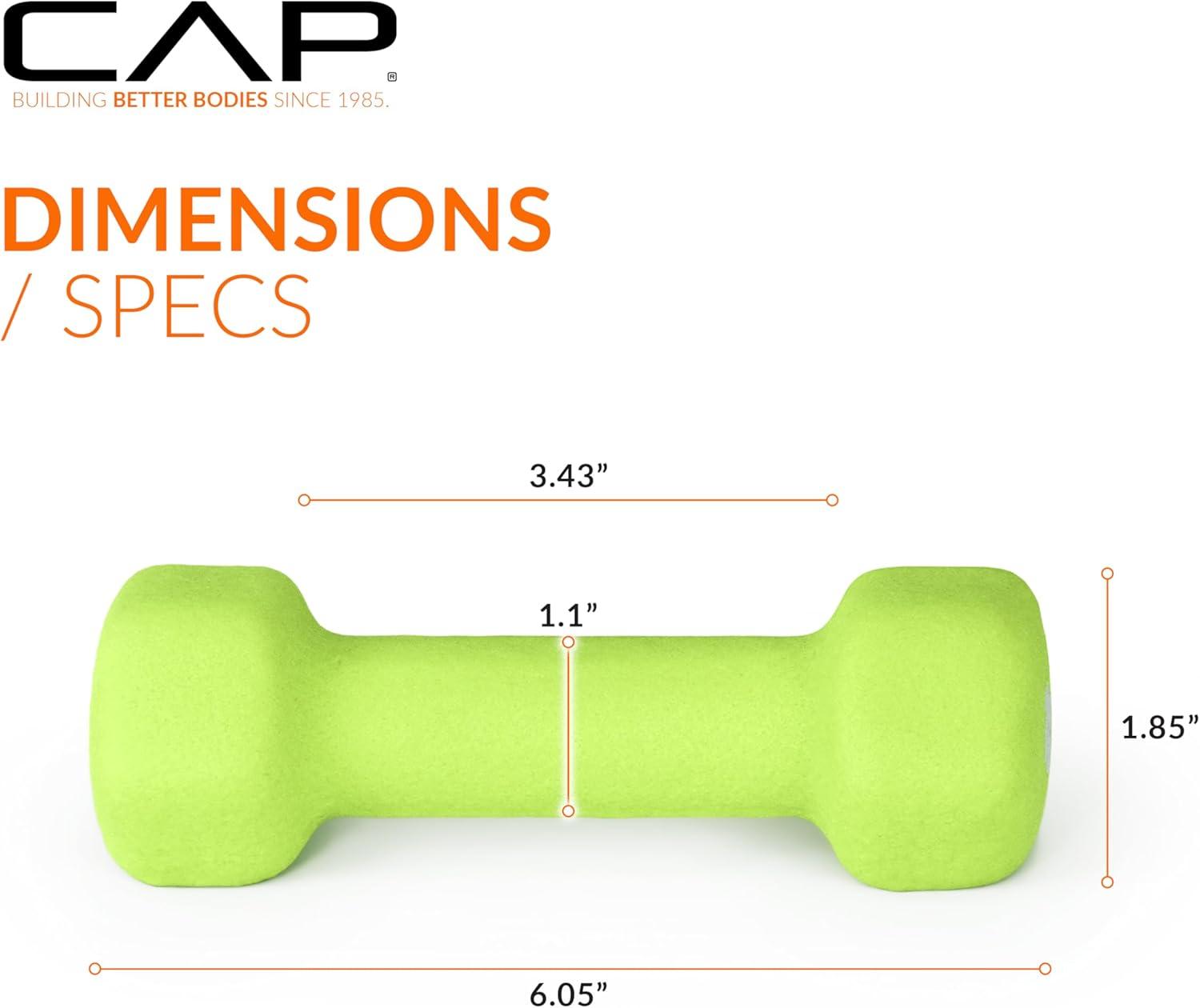 imageCAP Barbell Neoprene Dumbbell Weights Pairs ampamp Sets  Multiple ColorsColors Series