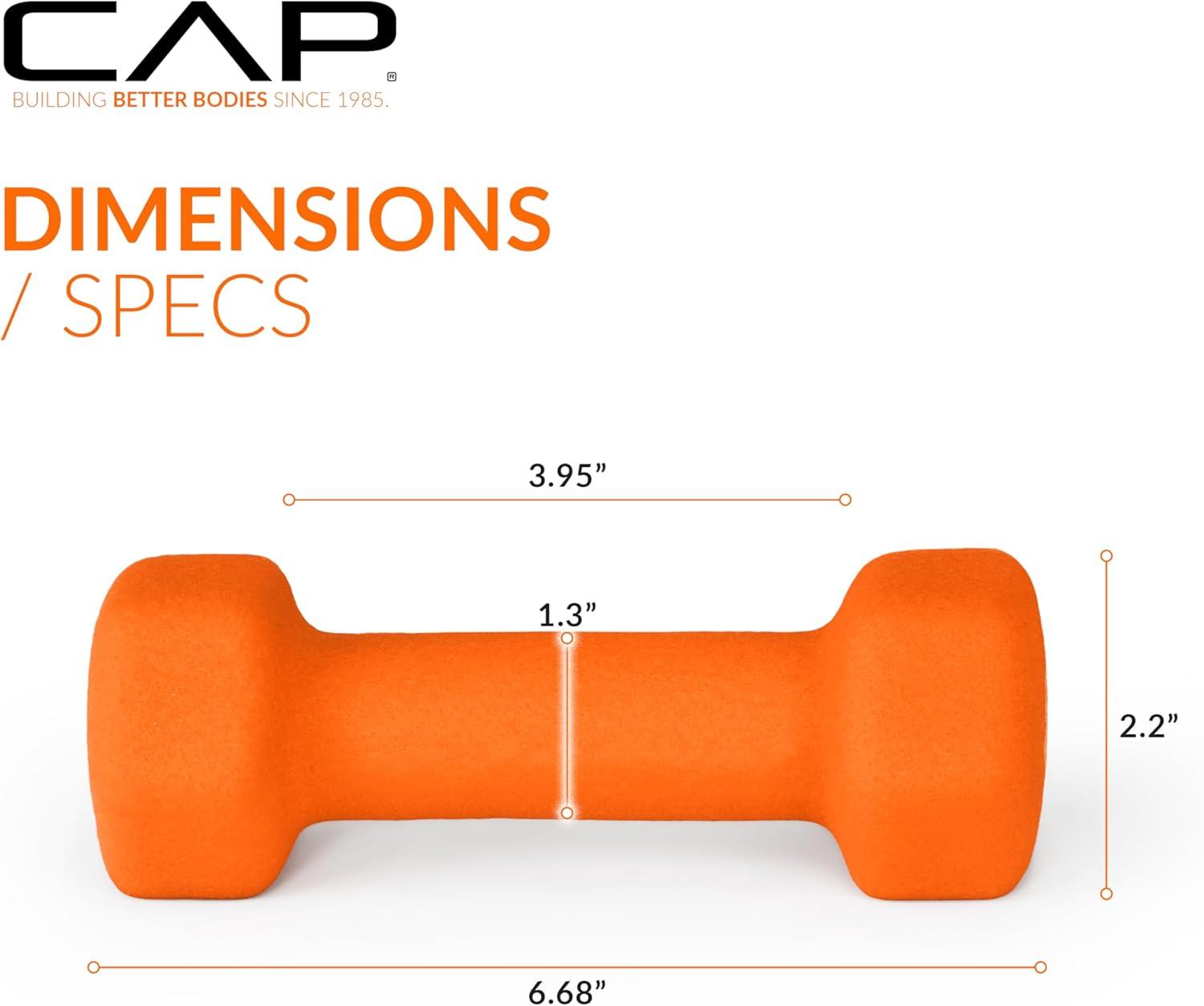 imageCAP Barbell Neoprene Dumbbell Weights Pairs ampamp Sets  Multiple ColorsColors Series