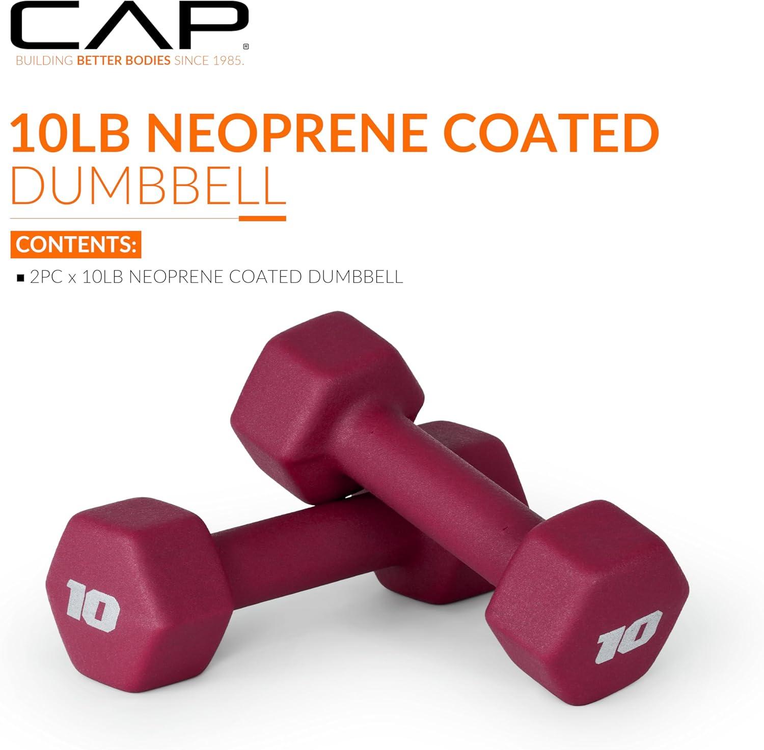 imageCAP Barbell Neoprene Dumbbell Weights Pairs ampamp Sets  Multiple ColorsColors Series