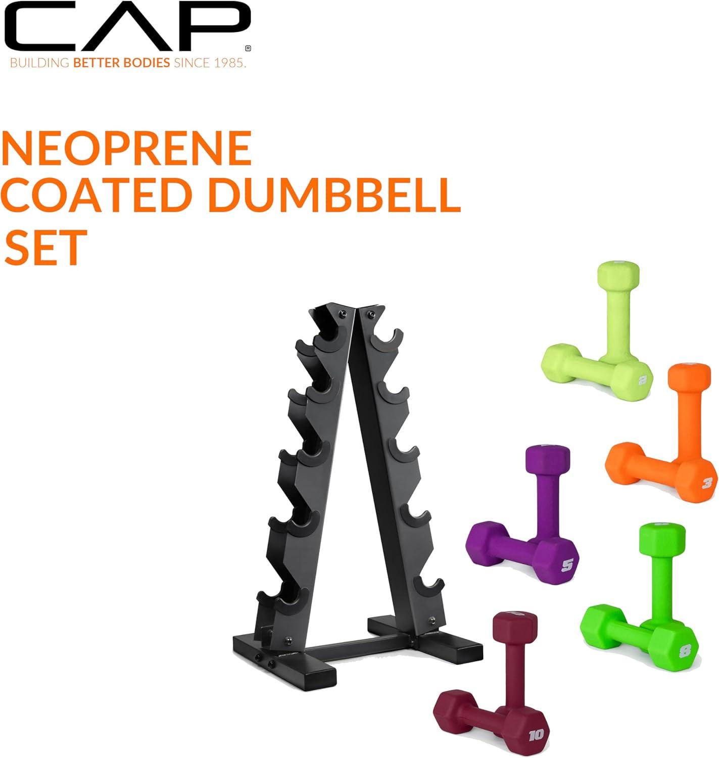 imageCAP Barbell Neoprene Dumbbell Weights Pairs ampamp Sets  Multiple ColorsColors Series