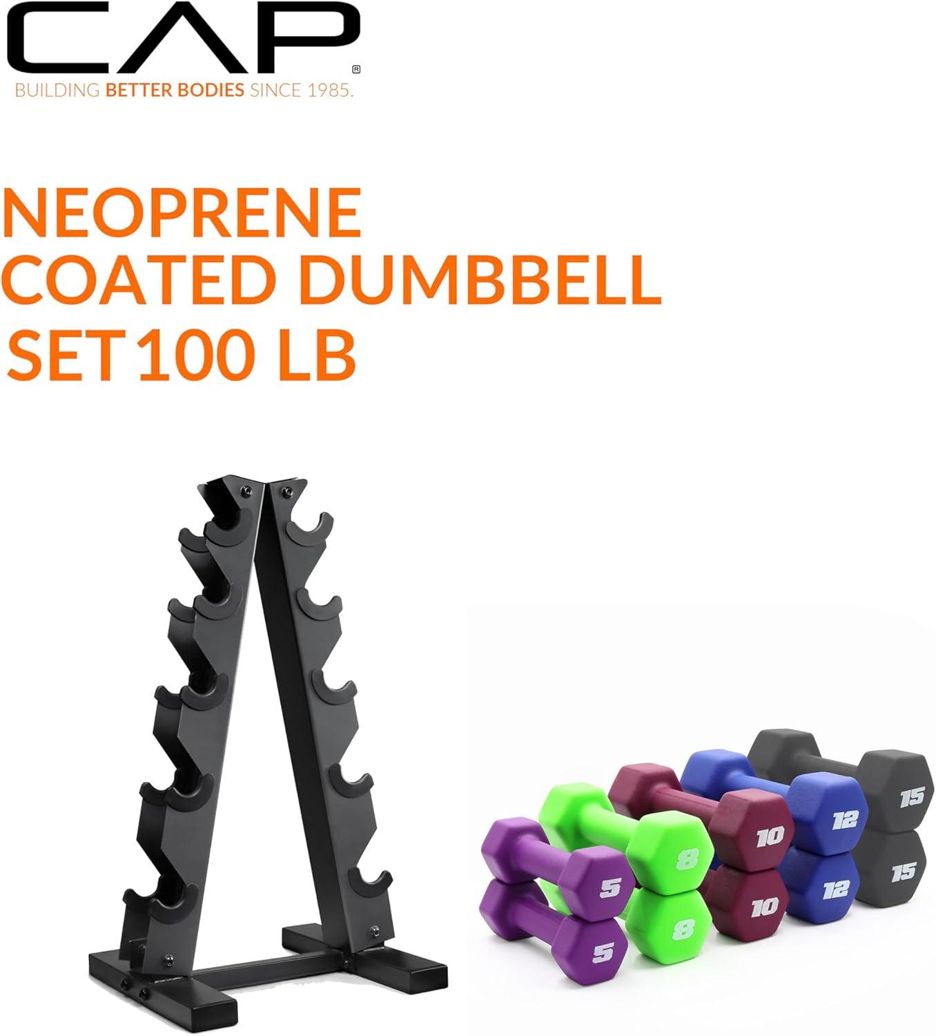 imageCAP Barbell Neoprene Dumbbell Weights Pairs ampamp Sets  Multiple ColorsColors Series