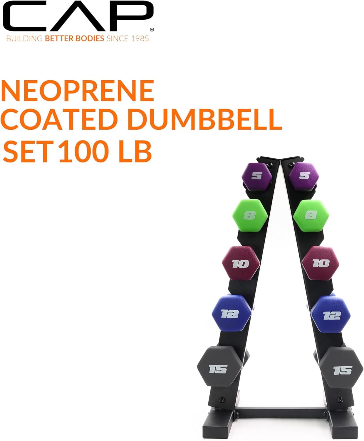 imageCAP Barbell Neoprene Dumbbell Weights Pairs ampamp Sets  Multiple ColorsColors Series