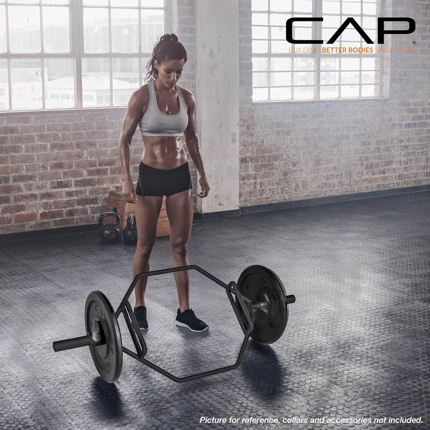 imageCAP Barbell Olympic Trap Bar  Multiple Grip OptionsBlack