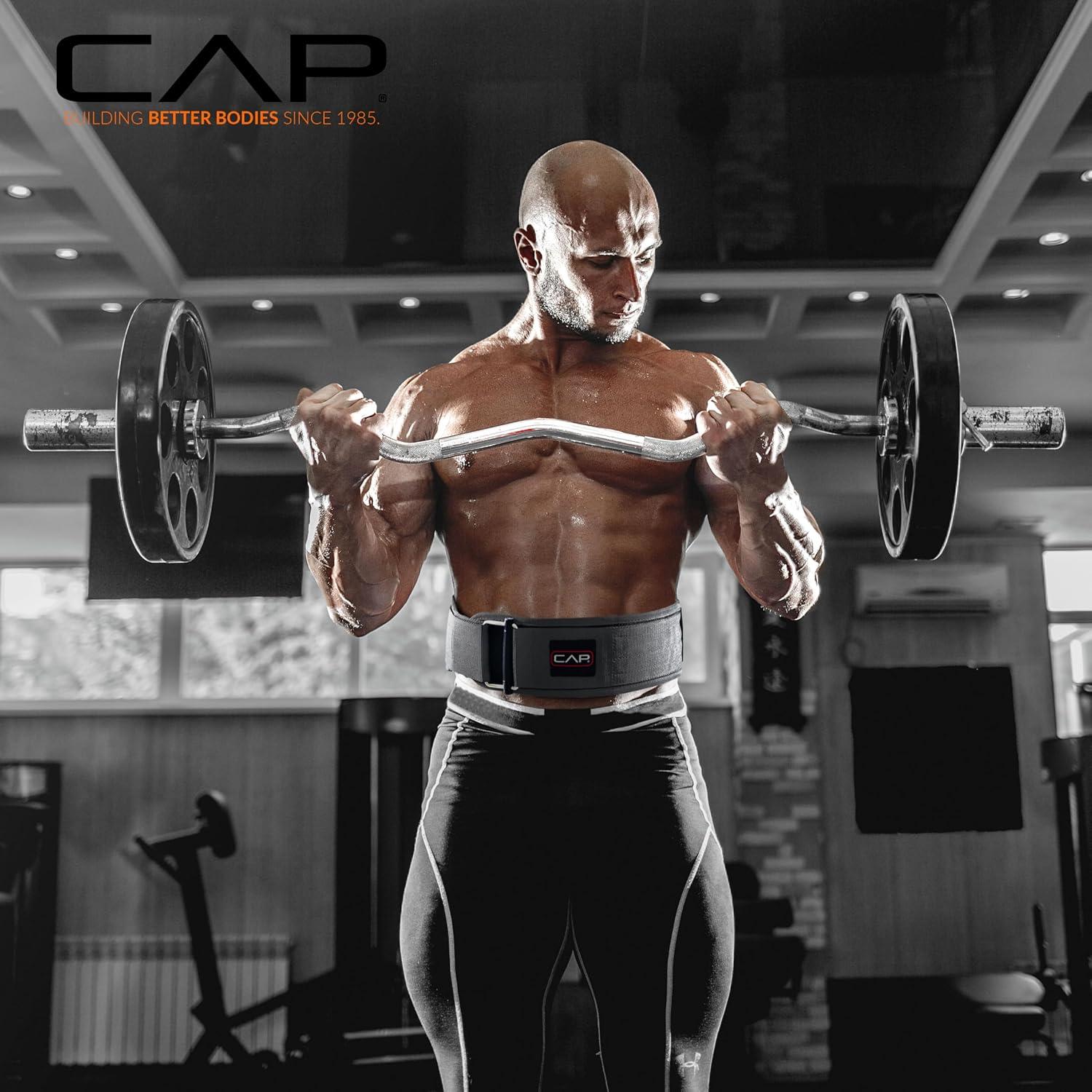 imageCAP Barbell Premium Nylon Weightlifting Belt  Multiple OptionsGray