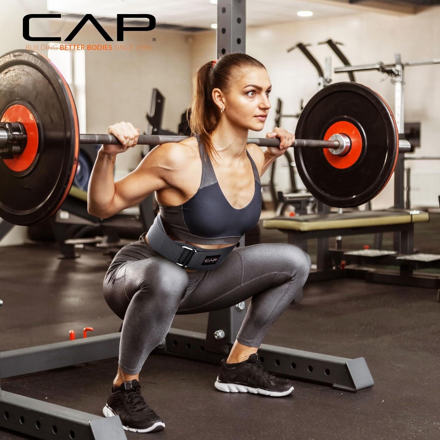 imageCAP Barbell Premium Nylon Weightlifting Belt  Multiple OptionsGray