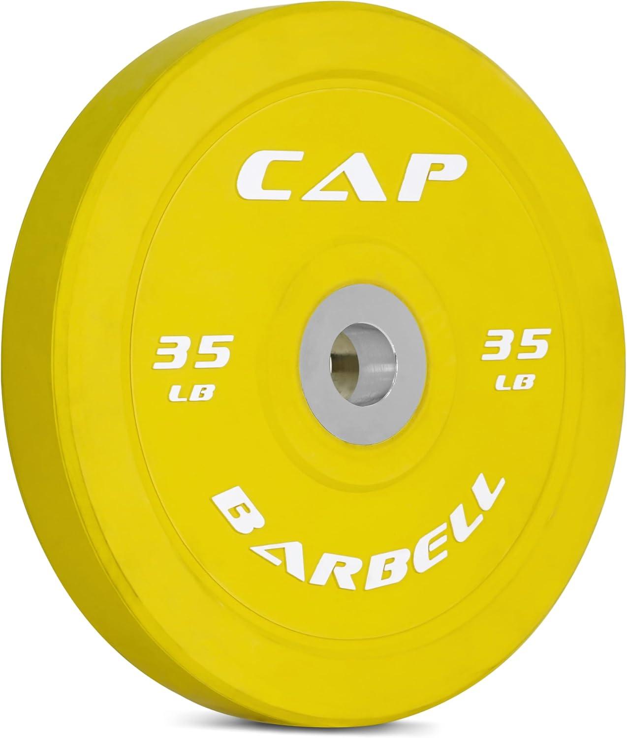 imageCAP Barbell Rubber Olympic Bumper Plate  Multiple OptionsColorsCompetition
