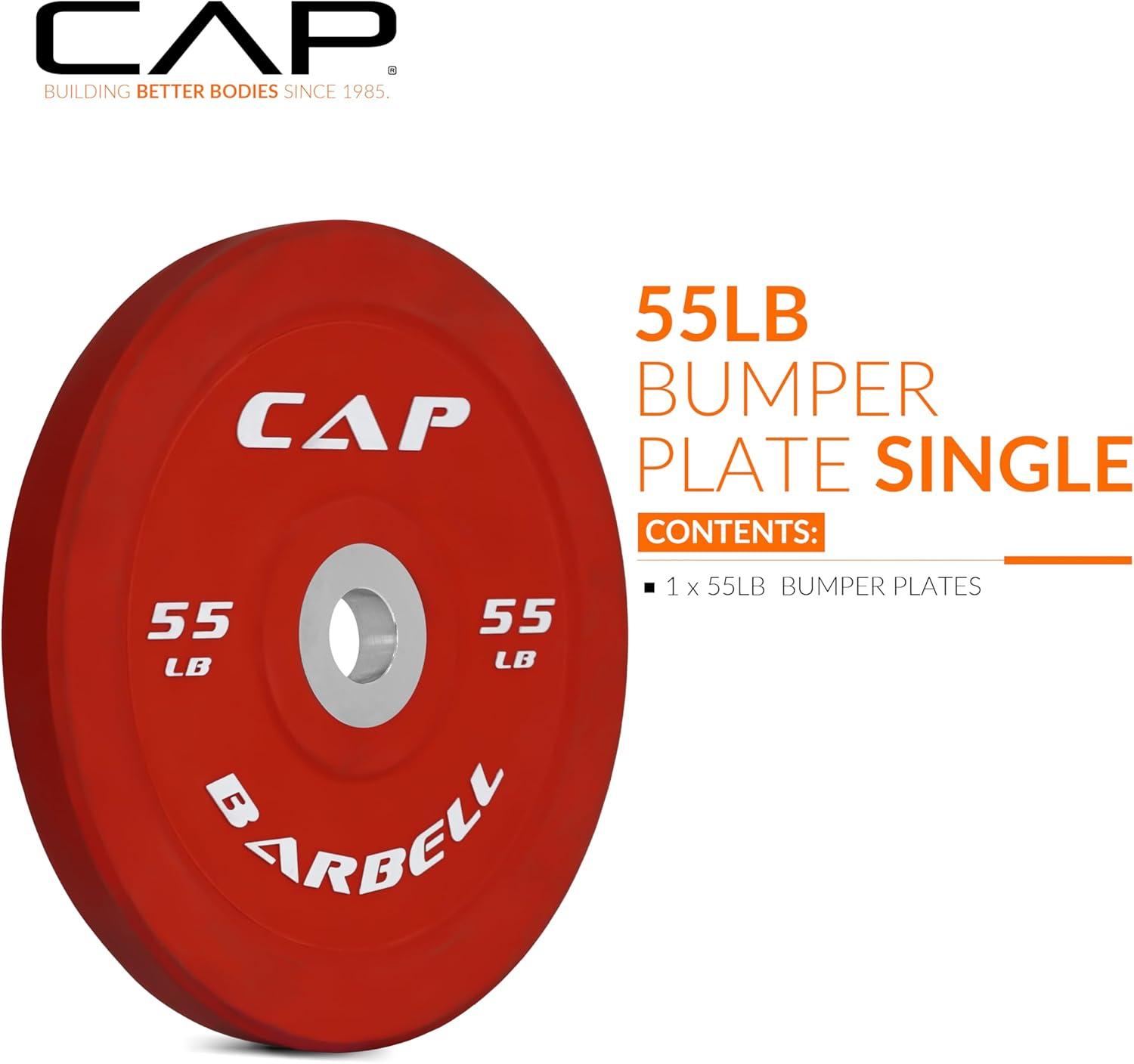 imageCAP Barbell Rubber Olympic Bumper Plate  Multiple OptionsColorsCompetition