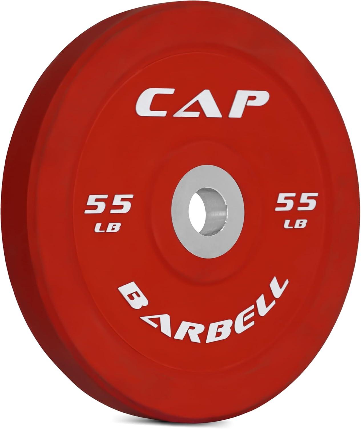 imageCAP Barbell Rubber Olympic Bumper Plate  Multiple OptionsColorsCompetition
