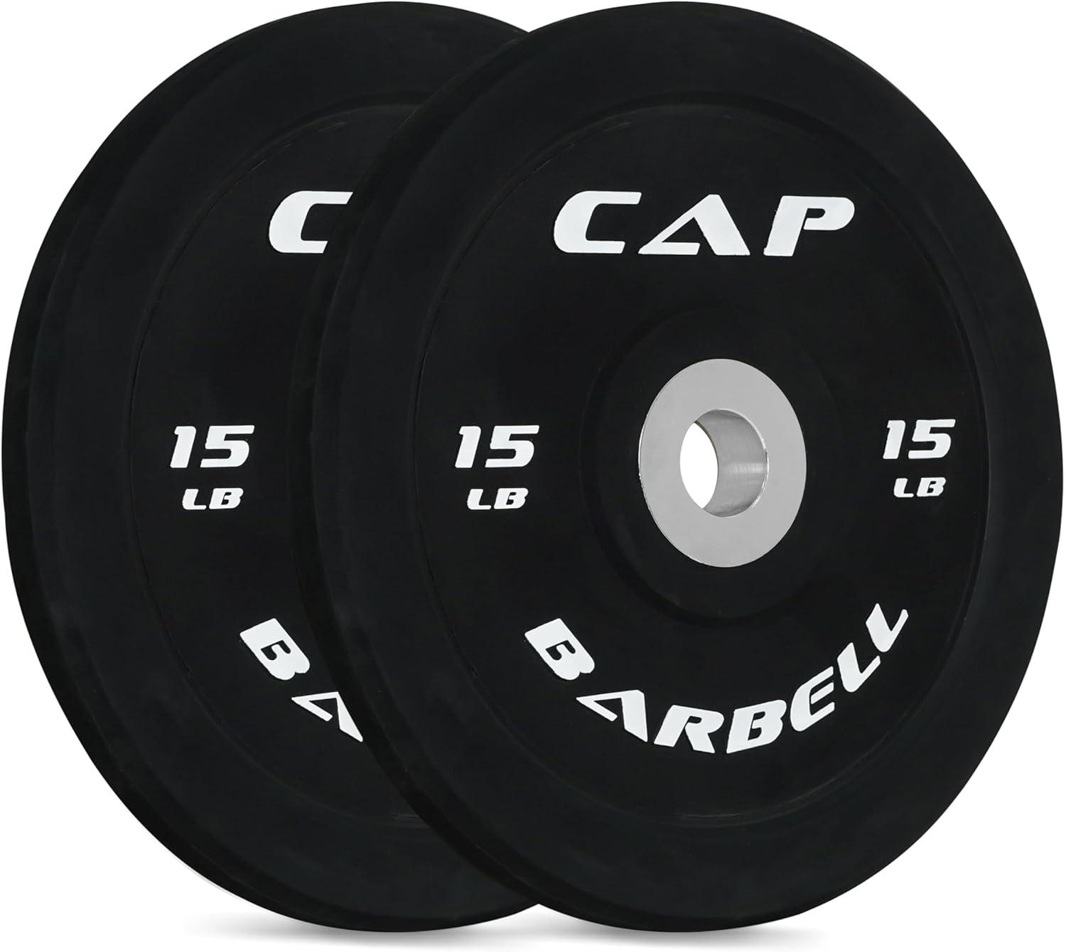 imageCAP Barbell Rubber Olympic Bumper Plate  Multiple OptionsColorsCompetition