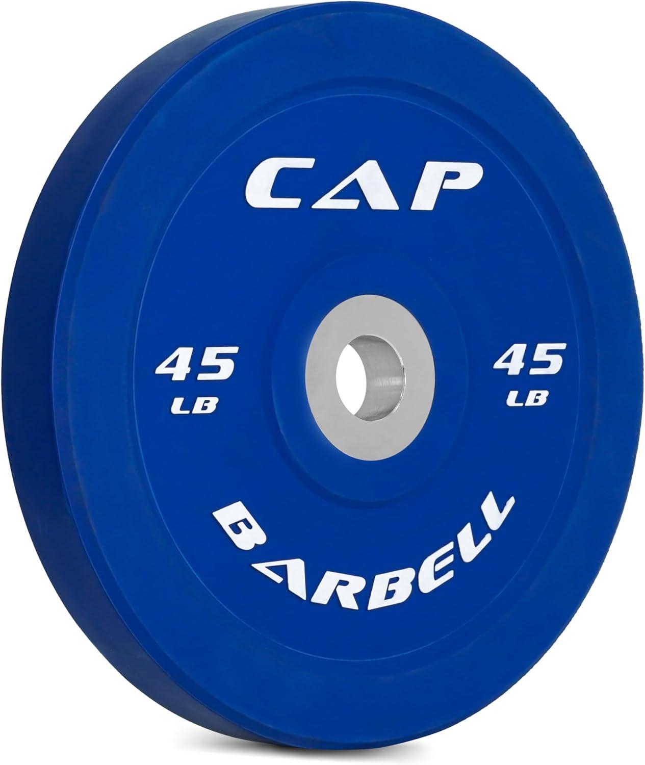 imageCAP Barbell Rubber Olympic Bumper Plate  Multiple OptionsColorsCompetition