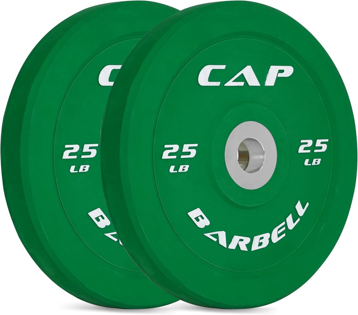 imageCAP Barbell Rubber Olympic Bumper Plate  Multiple OptionsColorsCompetition