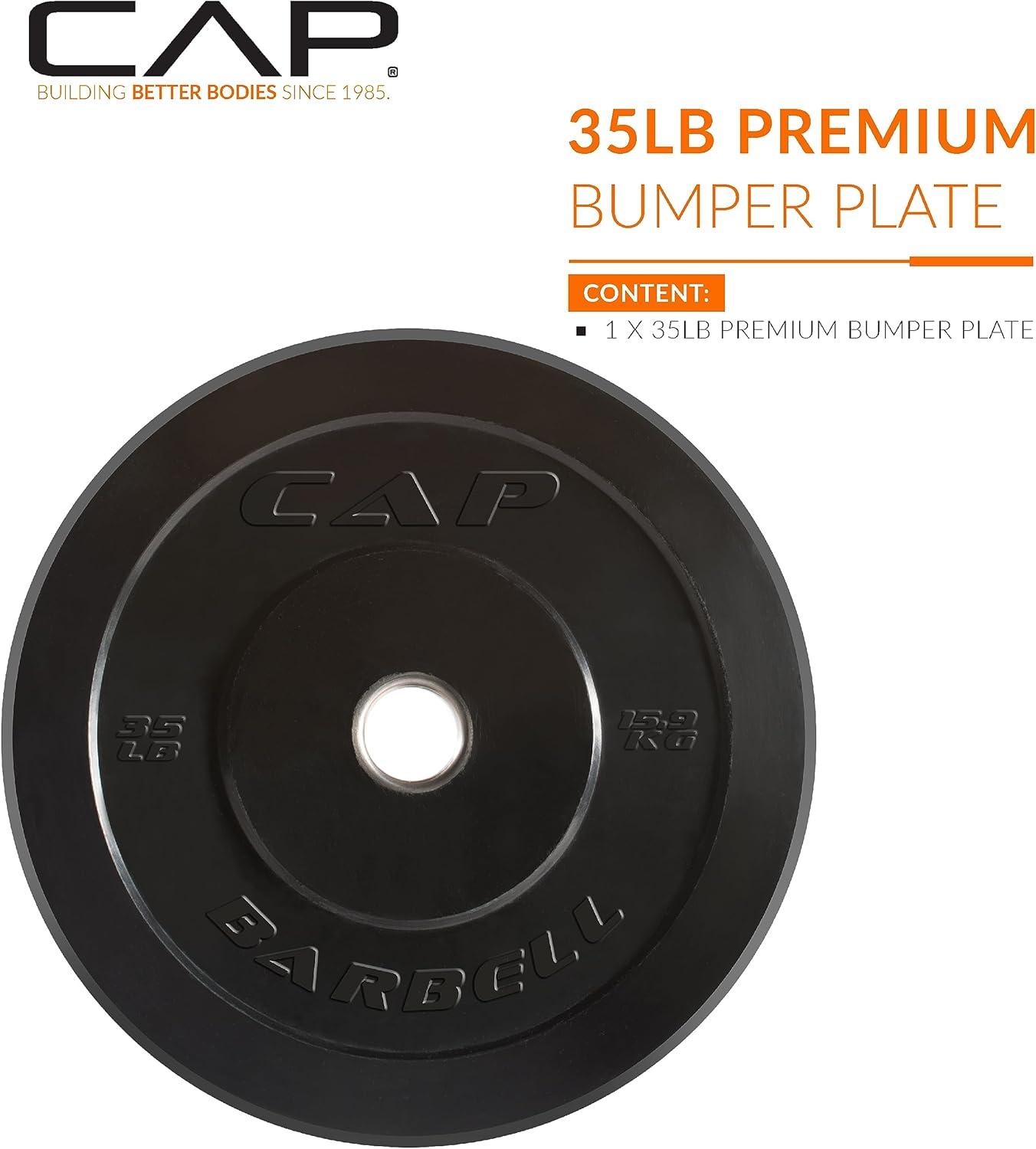imageCAP Barbell Rubber Olympic Bumper Plate  Multiple OptionsColorsELITE