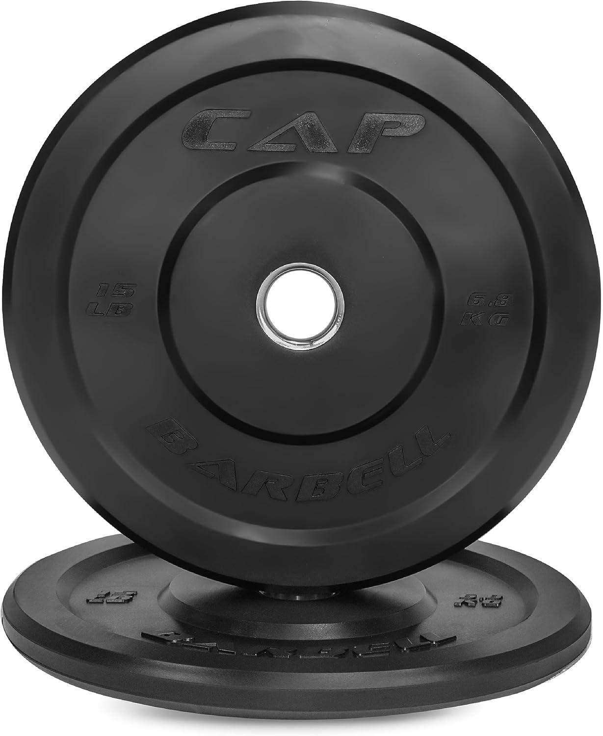 imageCAP Barbell Rubber Olympic Bumper Plate  Multiple OptionsColorsELITE