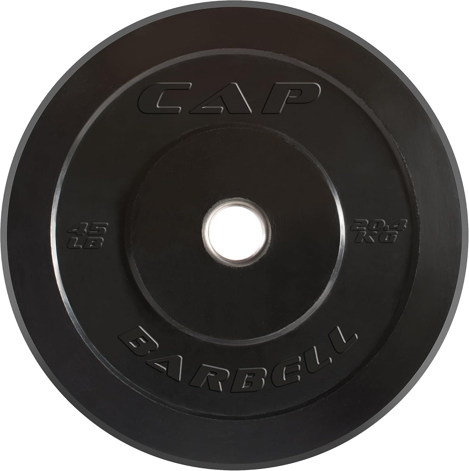 imageCAP Barbell Rubber Olympic Bumper Plate  Multiple OptionsColorsELITE