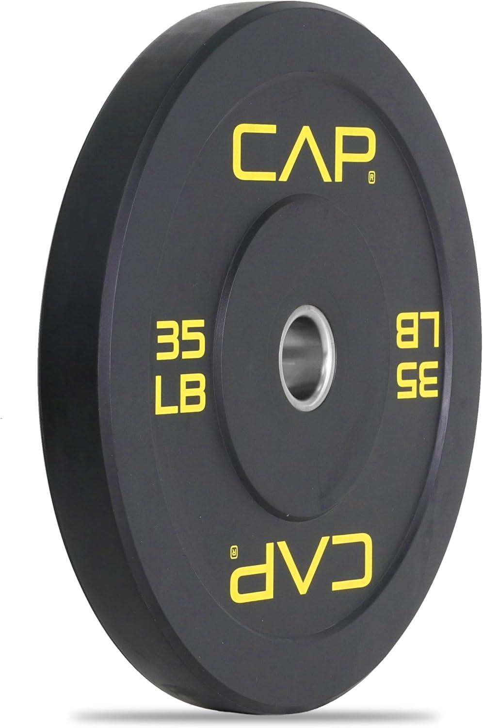 imageCAP Barbell Rubber Olympic Bumper Plate  Multiple OptionsColorsEconomy