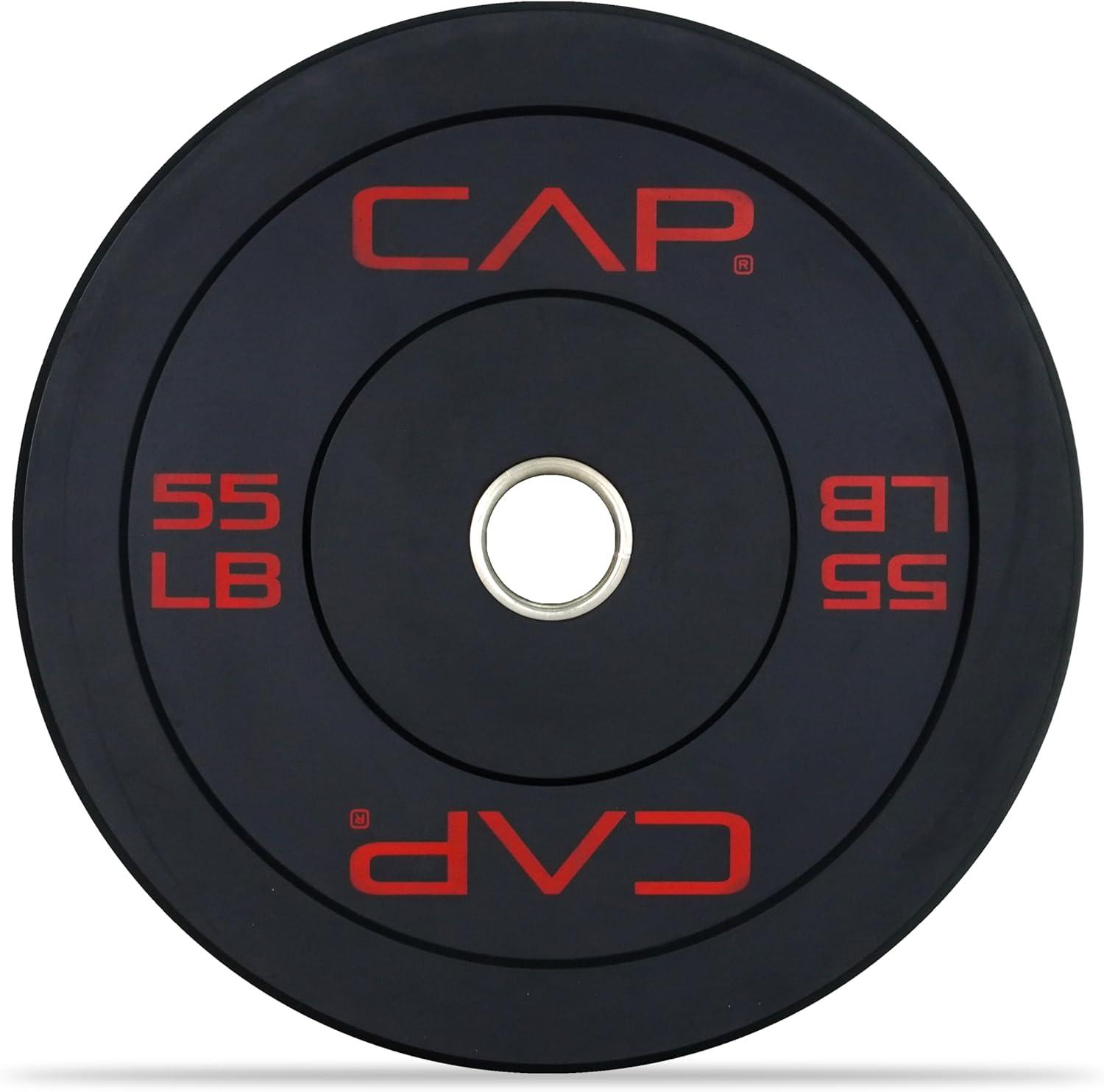 imageCAP Barbell Rubber Olympic Bumper Plate  Multiple OptionsColorsEconomy