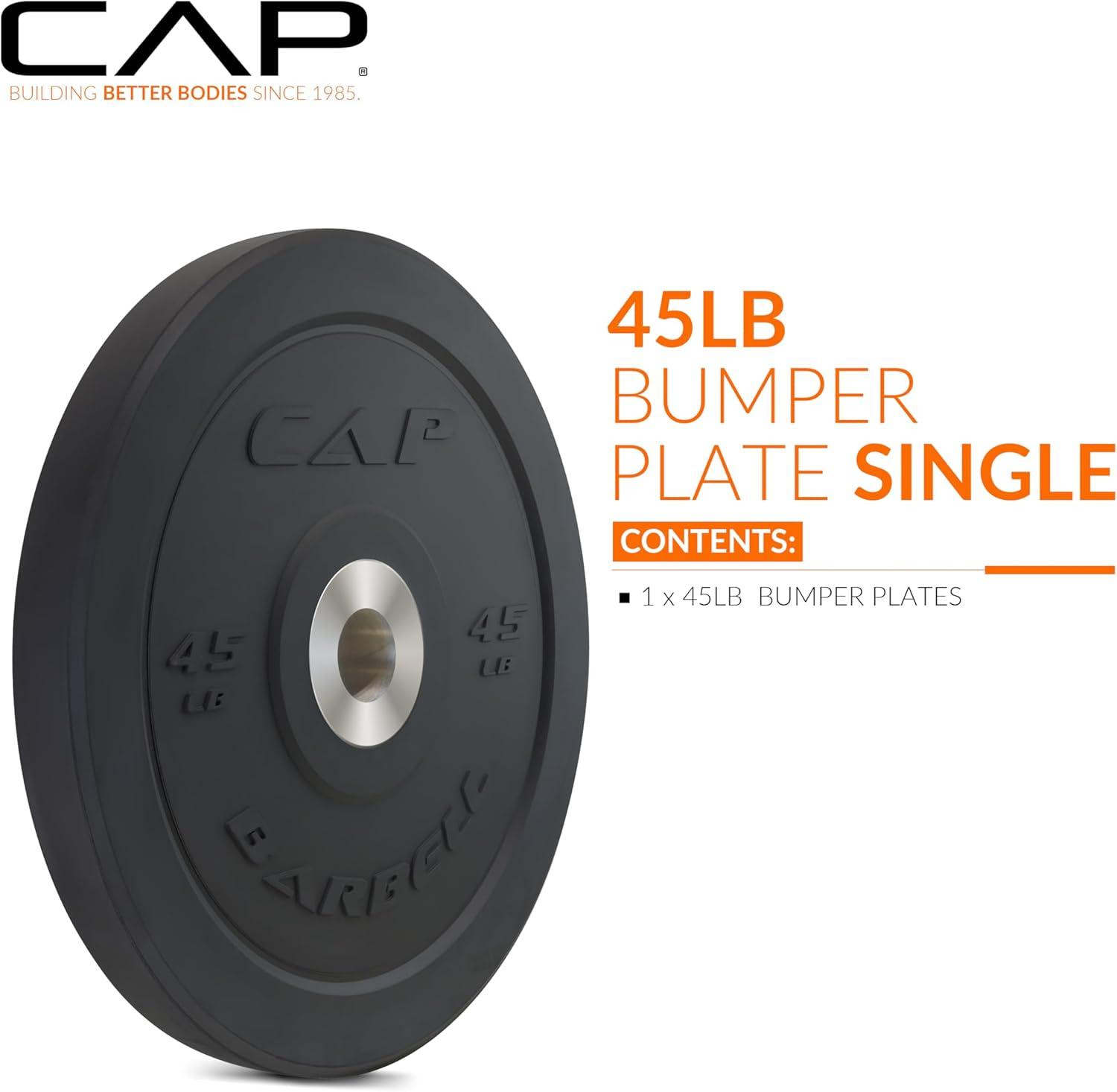 imageCAP Barbell Rubber Olympic Bumper Plate  Multiple OptionsColorsPRO