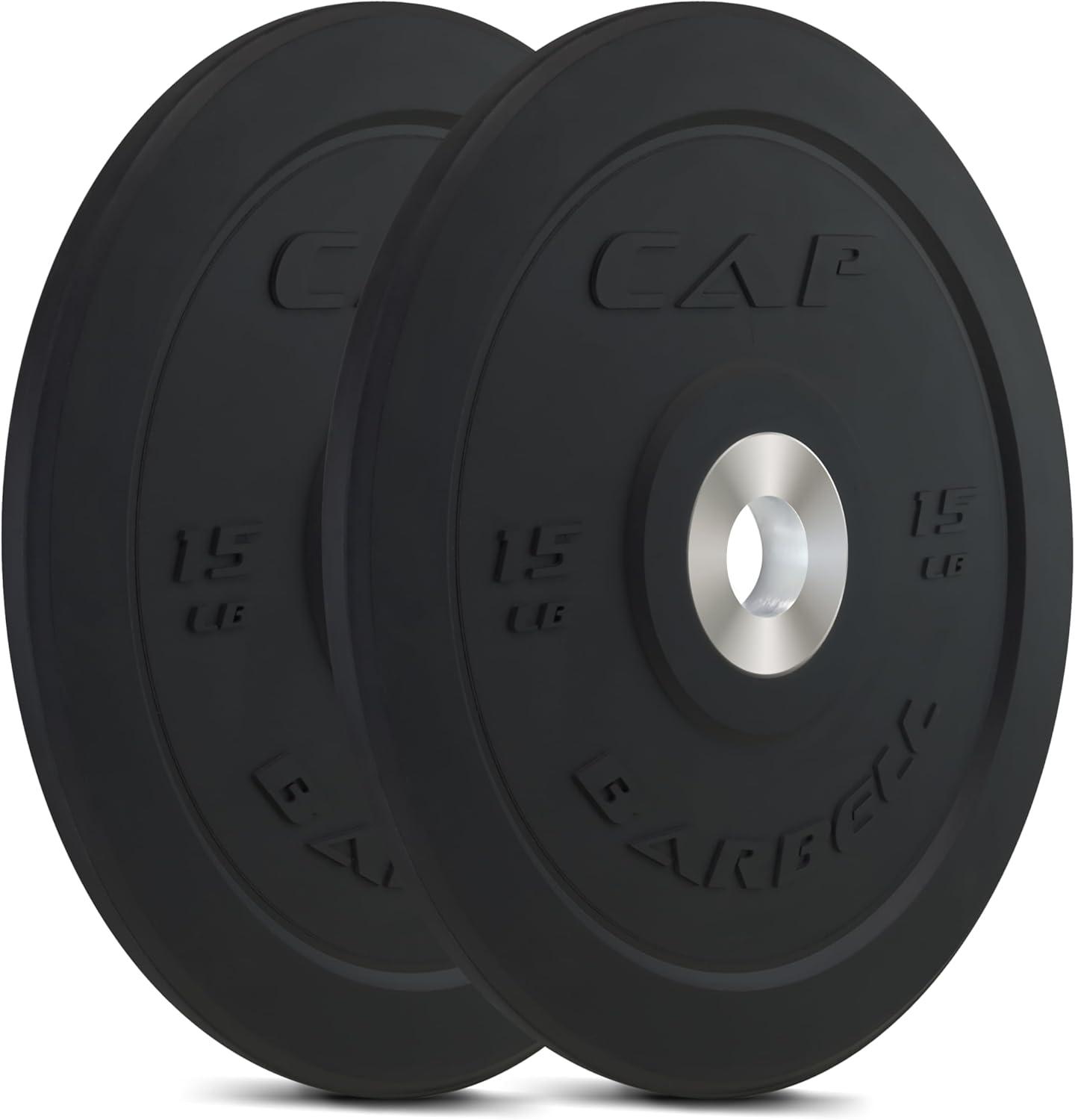 imageCAP Barbell Rubber Olympic Bumper Plate  Multiple OptionsColorsPRO