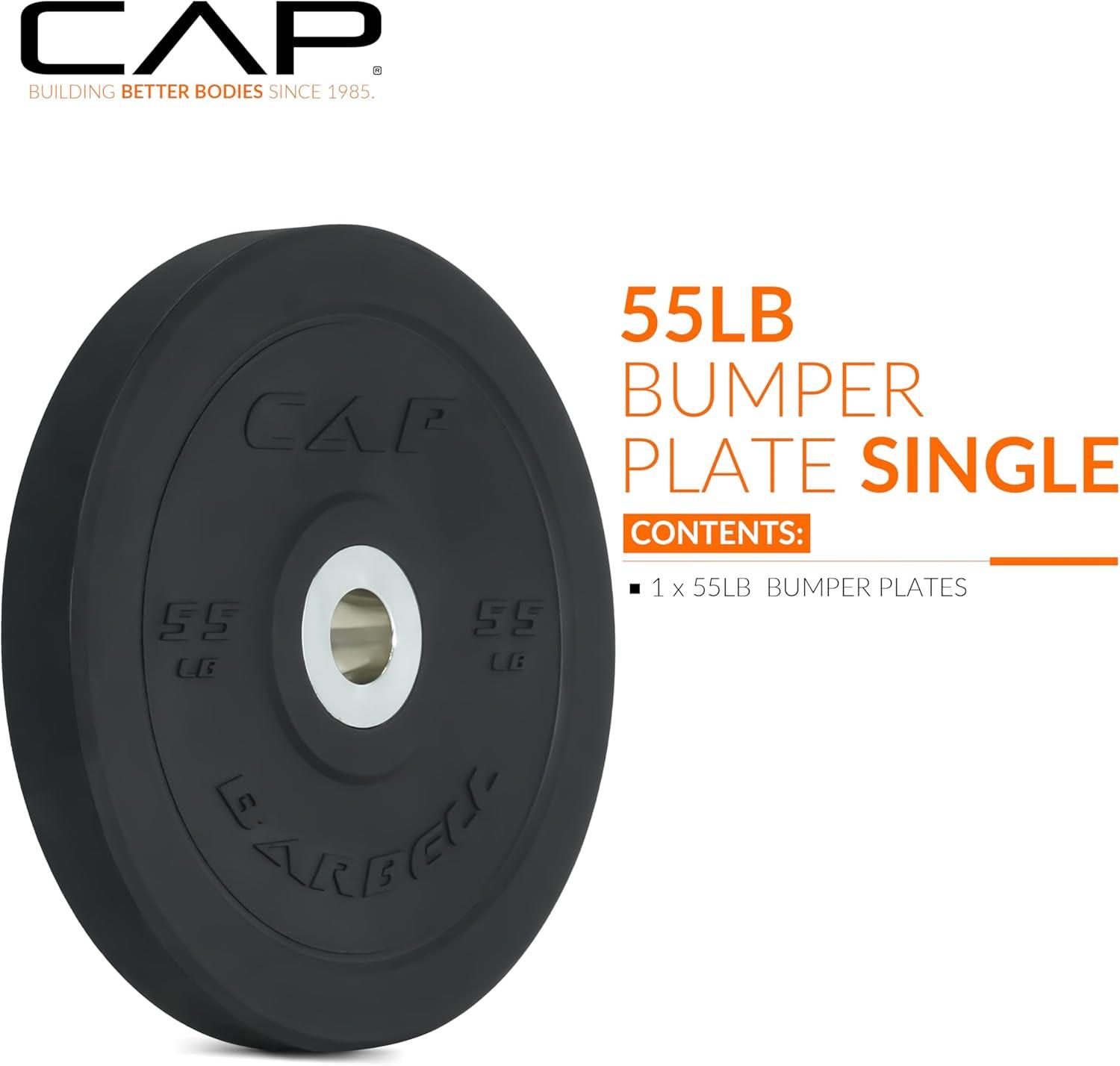 imageCAP Barbell Rubber Olympic Bumper Plate  Multiple OptionsColorsPRO