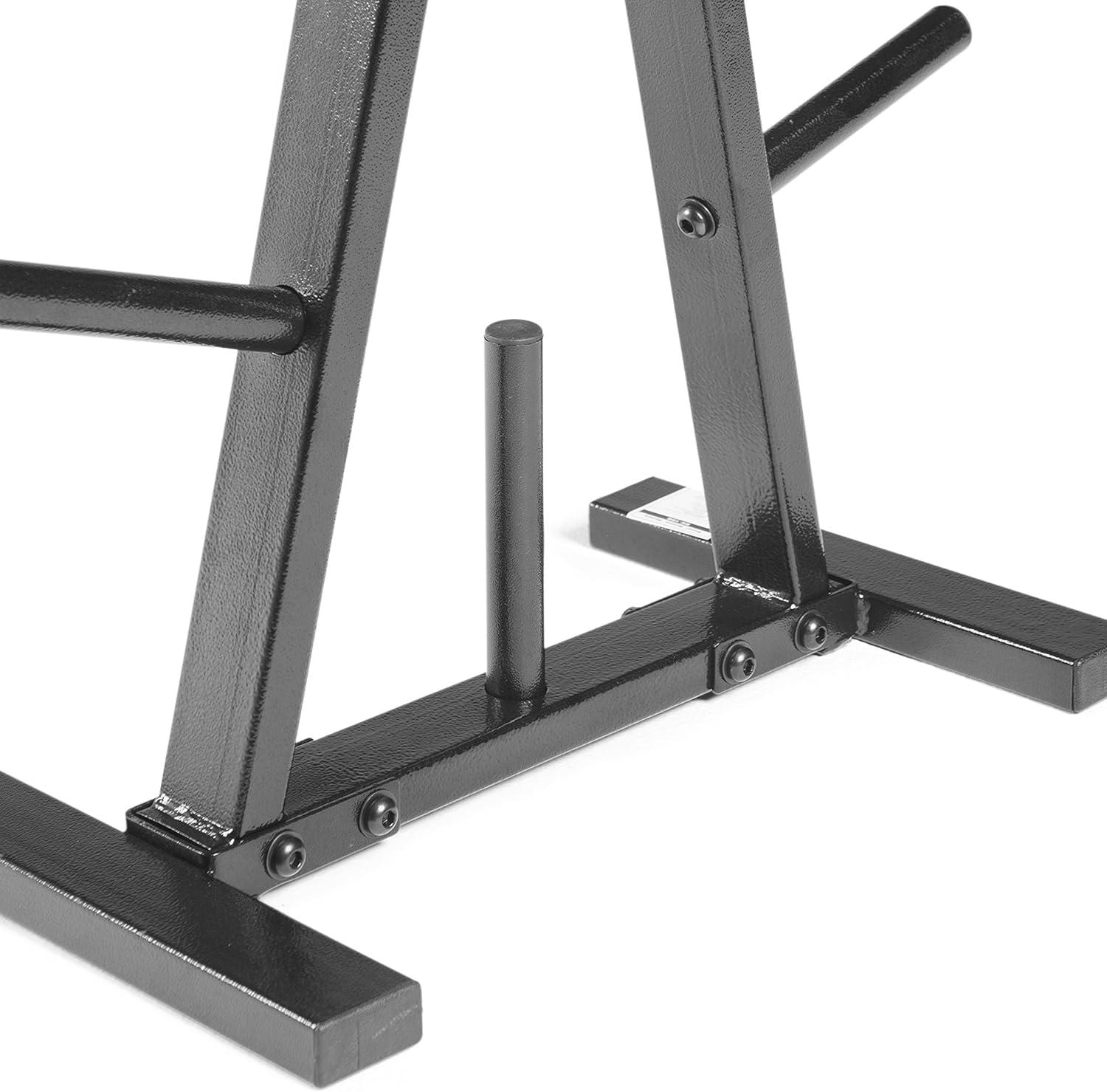 imageCAP Barbell Weight Plate Rack for 1Inch Weight PlatesBlack  Space Saving Astyle 1 Plate Tree