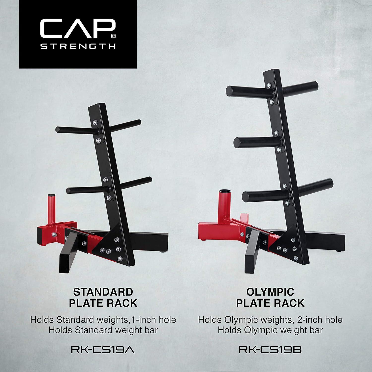 imageCAP Barbell Weight Plate Rack for 1Inch Weight PlatesRed  Deluxe 1 Plate Tree