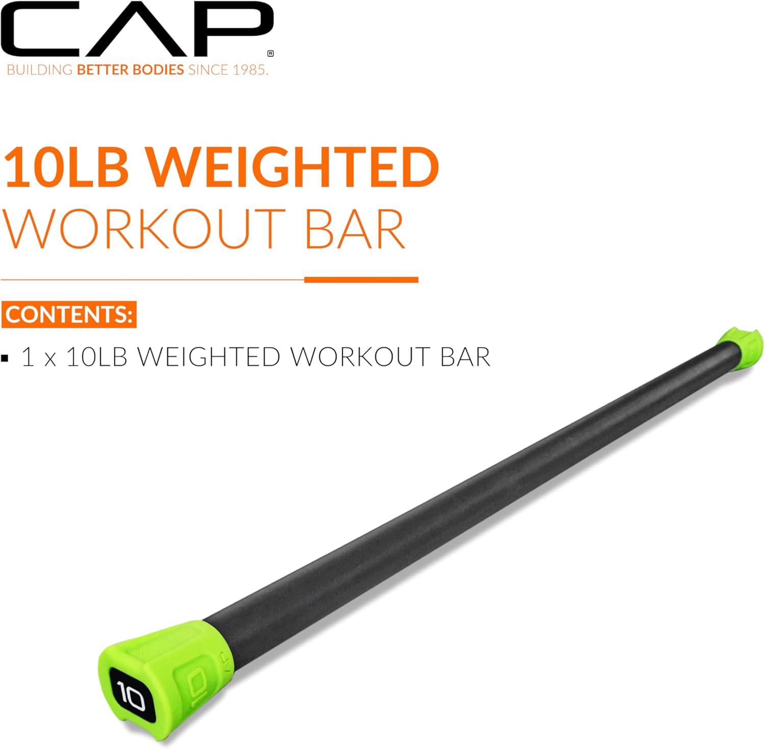 imageCAP Barbell Weighted Workout Bar  520 lb  Multiple Options10 LB  Green