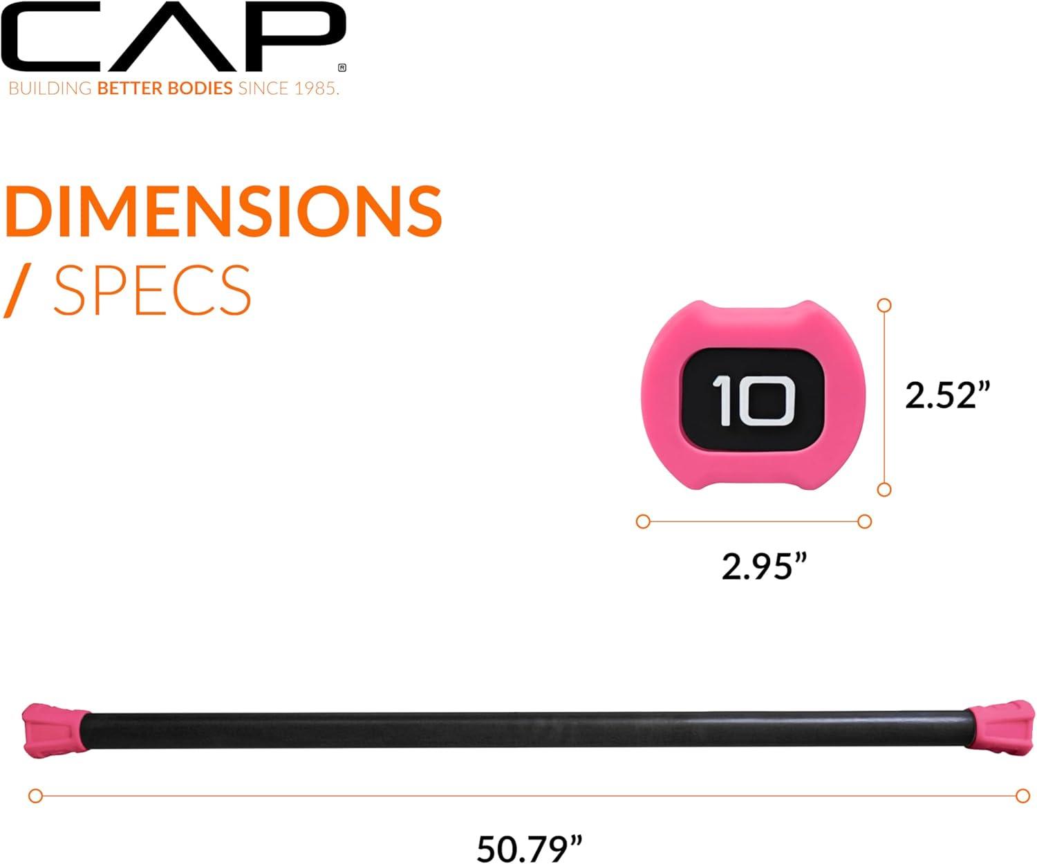 imageCAP Barbell Weighted Workout Bar  520 lb  Multiple Options10 LB  Red