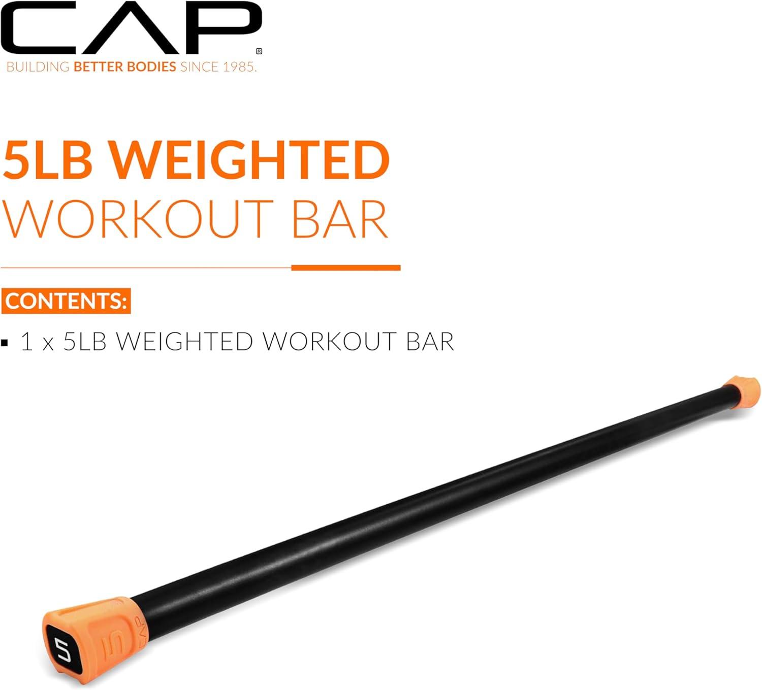 imageCAP Barbell Weighted Workout Bar  520 lb  Multiple Options5 LB  Orange