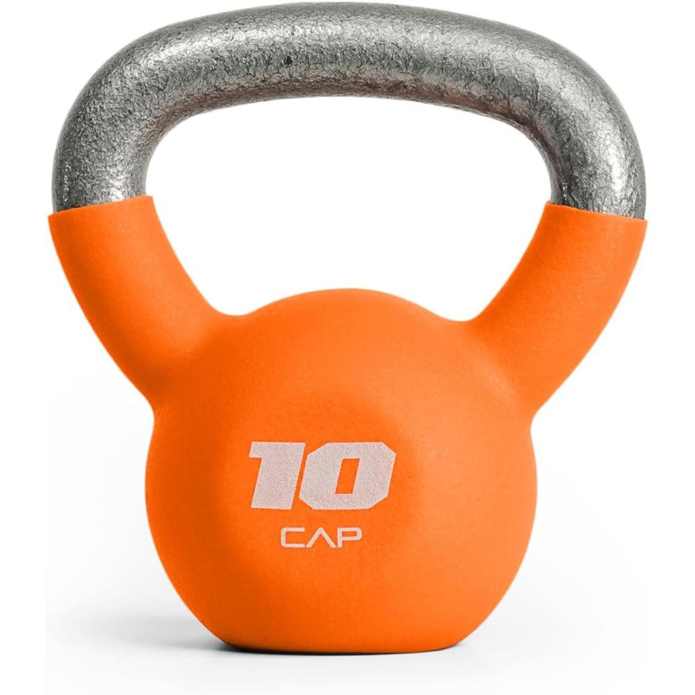 imageCAP Barbell Cast Iron Kettlebell  Coated Options Singles and Sets Multiple Weight Choices10 lb