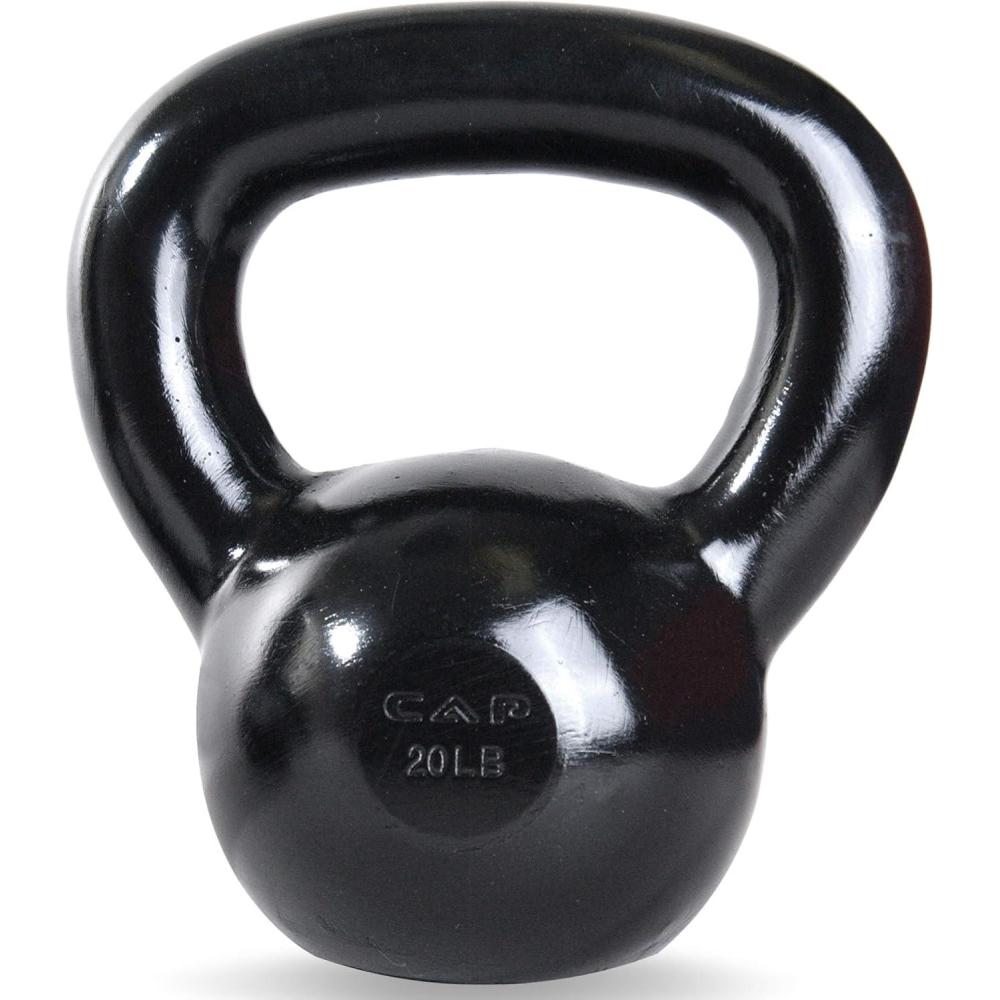imageCAP Barbell Cast Iron Kettlebell  Coated Options Singles and Sets Multiple Weight Choices20 lb