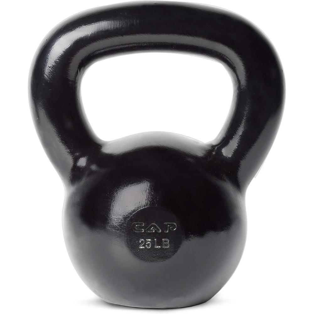 imageCAP Barbell Cast Iron Kettlebell  Coated Options Singles and Sets Multiple Weight Choices243 Pounds