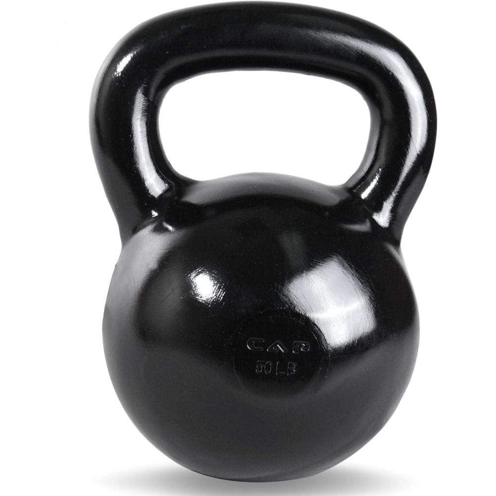 imageCAP Barbell Cast Iron Kettlebell  Coated Options Singles and Sets Multiple Weight Choices510 Pounds