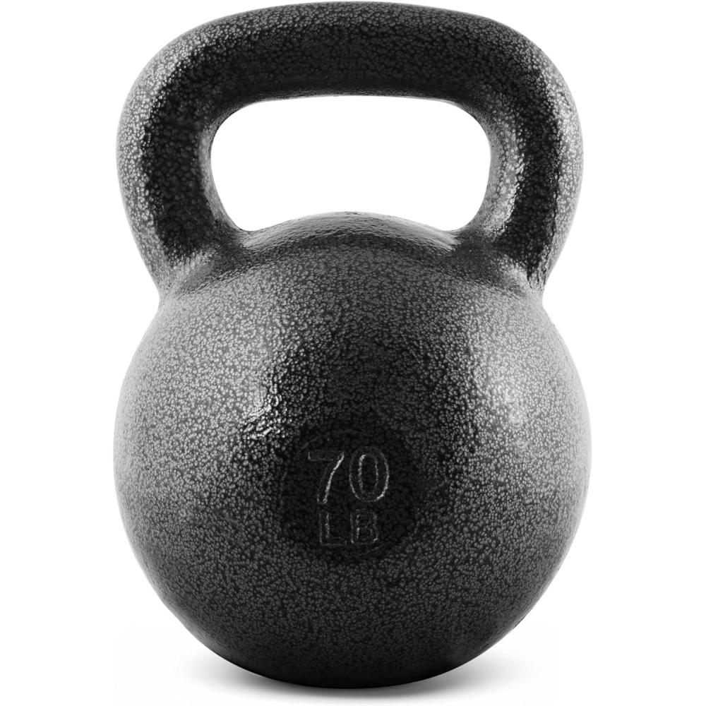 imageCAP Barbell Cast Iron Kettlebell  Coated Options Singles and Sets Multiple Weight Choices70 lb