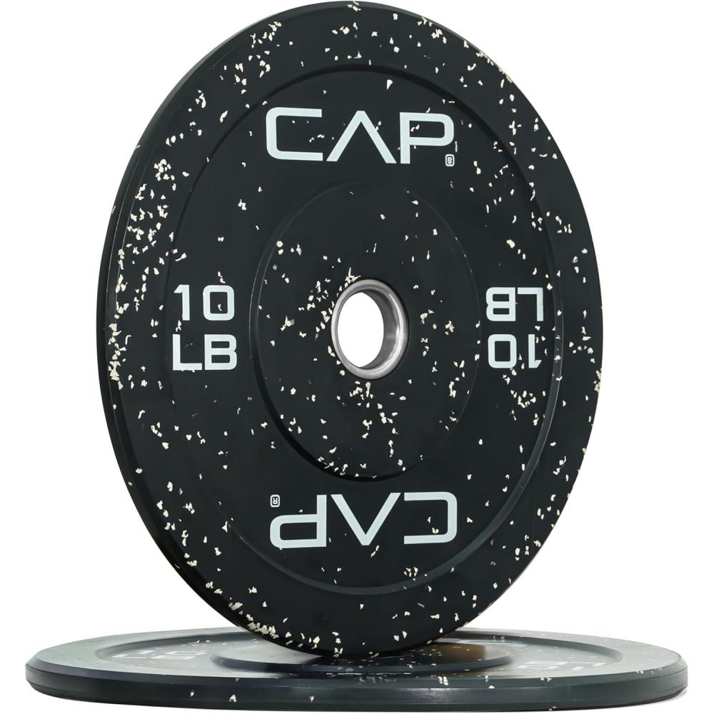 imageCAP Barbell Rubber Olympic Bumper Plate  Multiple OptionsColorsEconomy  Speckled