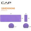 imageCAP Barbell 12Inch High Density Exercise Yoga Mat with Strap  Multiple OptionsPurple