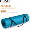 imageCAP Barbell 12Inch High Density Exercise Yoga Mat with Strap  Multiple OptionsTeal
