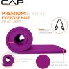 imageCAP Barbell 1Inch High Density Exercise Yoga Mat with Strap  Multiple ColorsWine